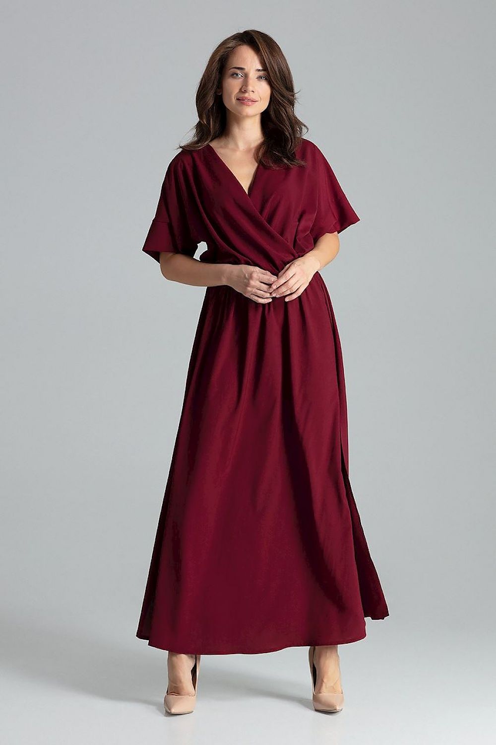  Sukienka Model L055 Bordo - Lenitif 