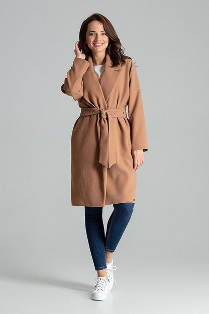   Płaszcz Damski Model L054 Beige - Lenitif 