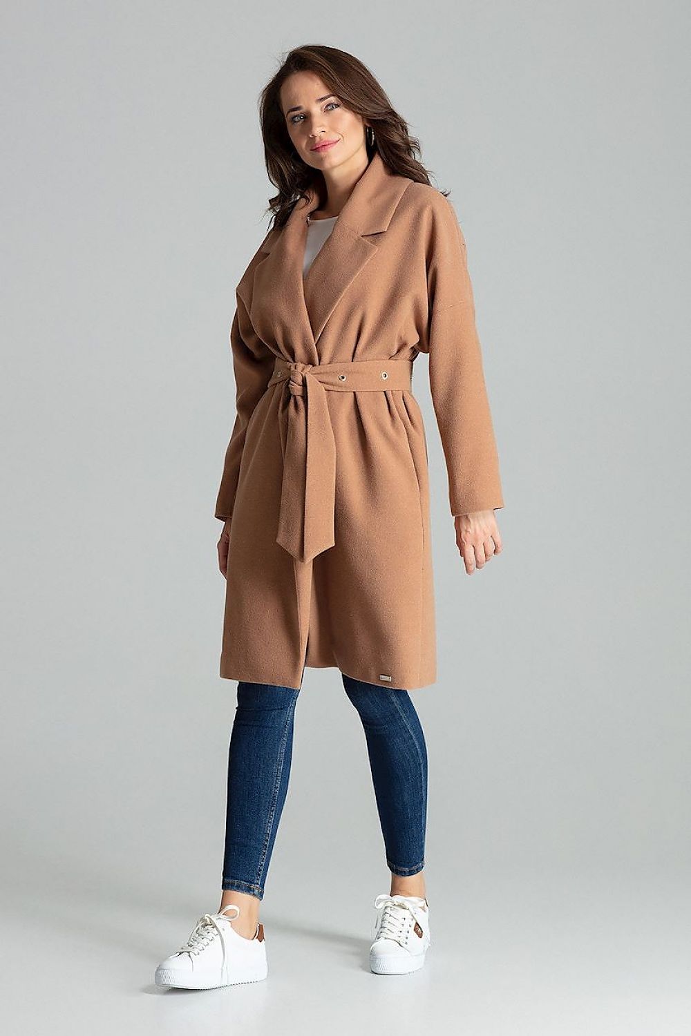   Płaszcz Damski Model L054 Beige - Lenitif 