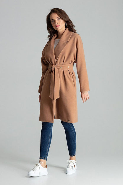   Płaszcz Damski Model L054 Beige - Lenitif 