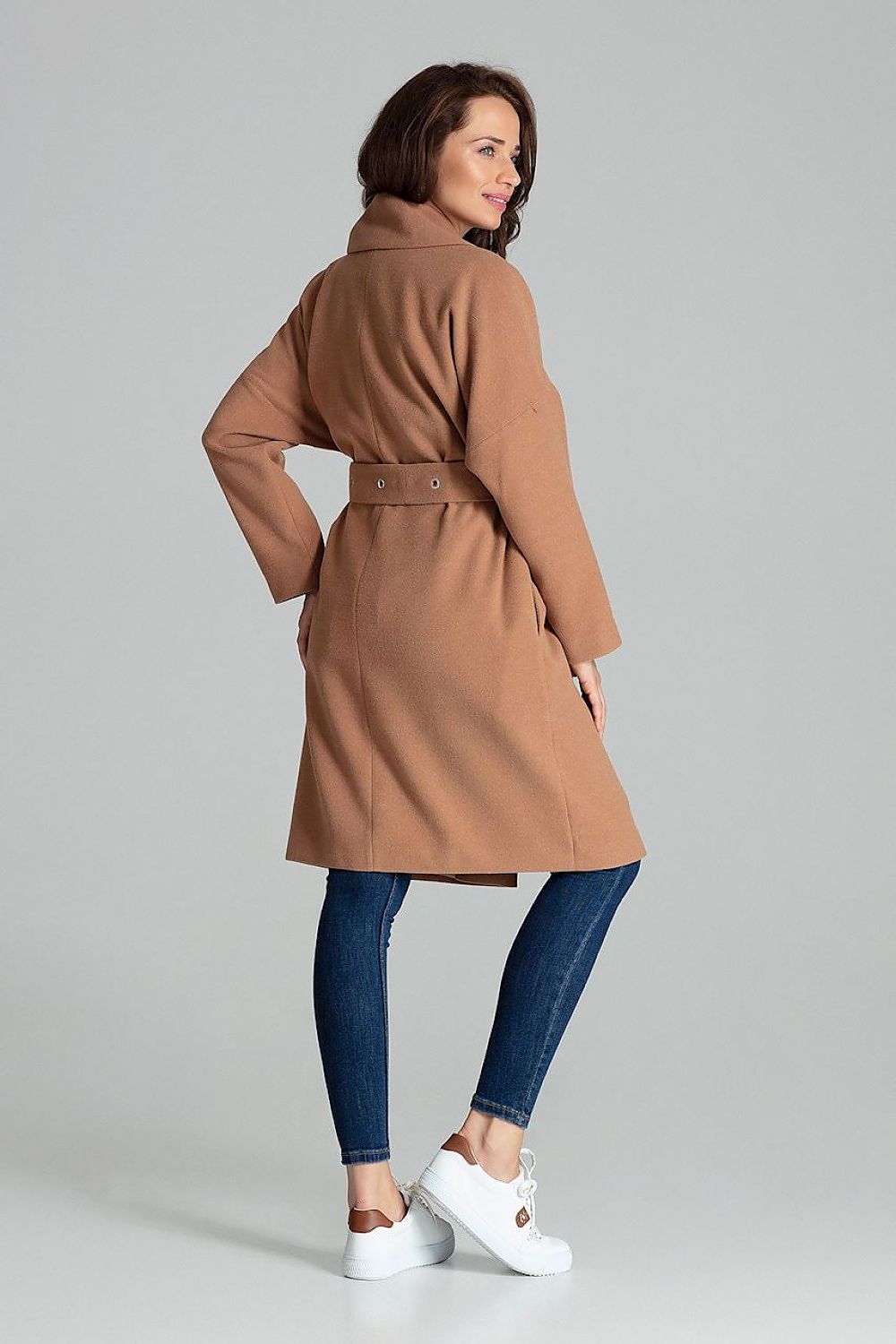   Płaszcz Damski Model L054 Beige - Lenitif 