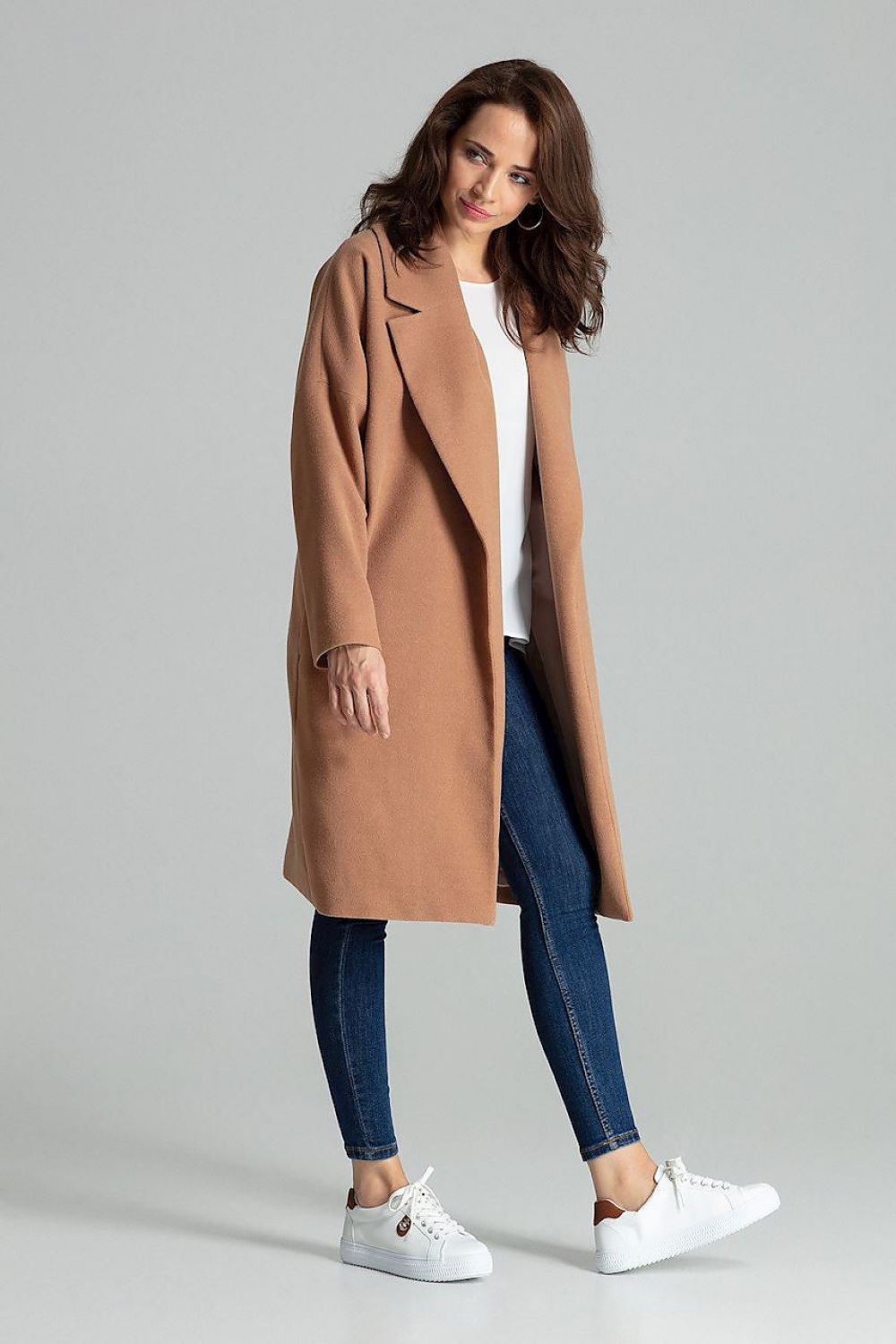   Płaszcz Damski Model L054 Beige - Lenitif 