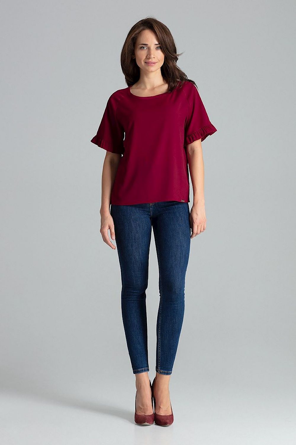  Bluzka Model L052 Bordo - Lenitif 