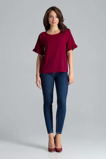  Bluzka Model L052 Bordo - Lenitif 