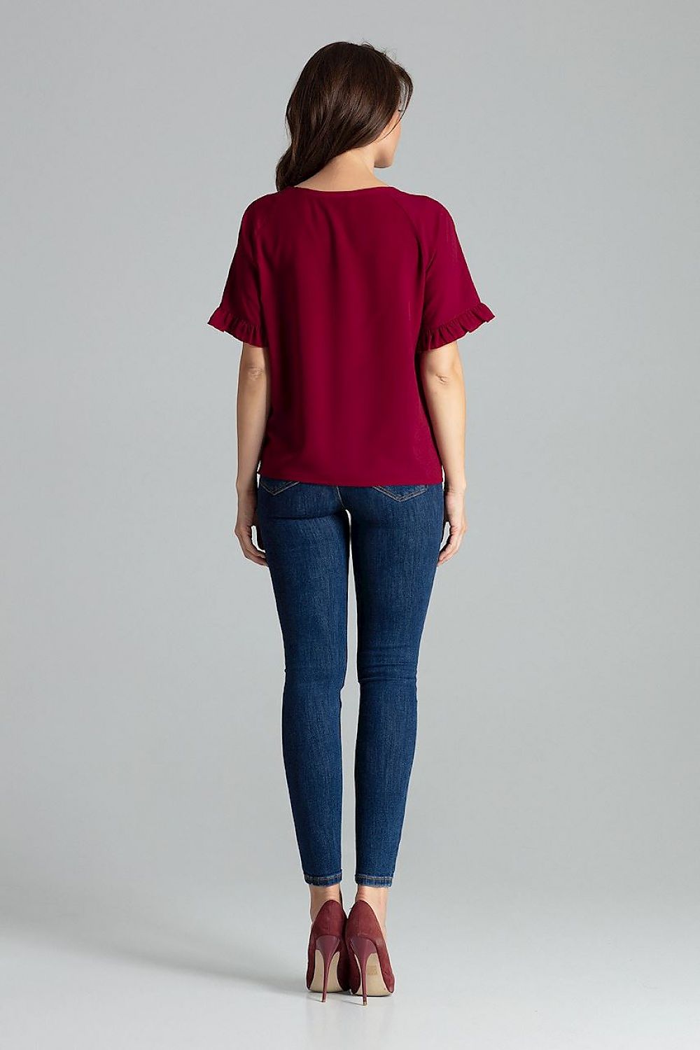   Bluzka Model L052 Bordo - Lenitif 