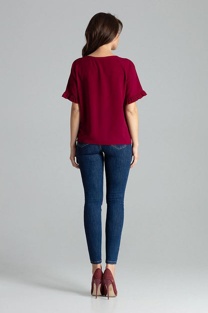   Bluzka Model L052 Bordo - Lenitif 