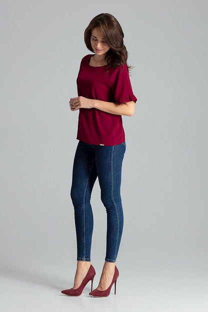   Bluzka Model L052 Bordo - Lenitif 