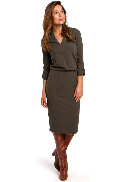  Sukienka Model S194 Khaki - Stylove 
