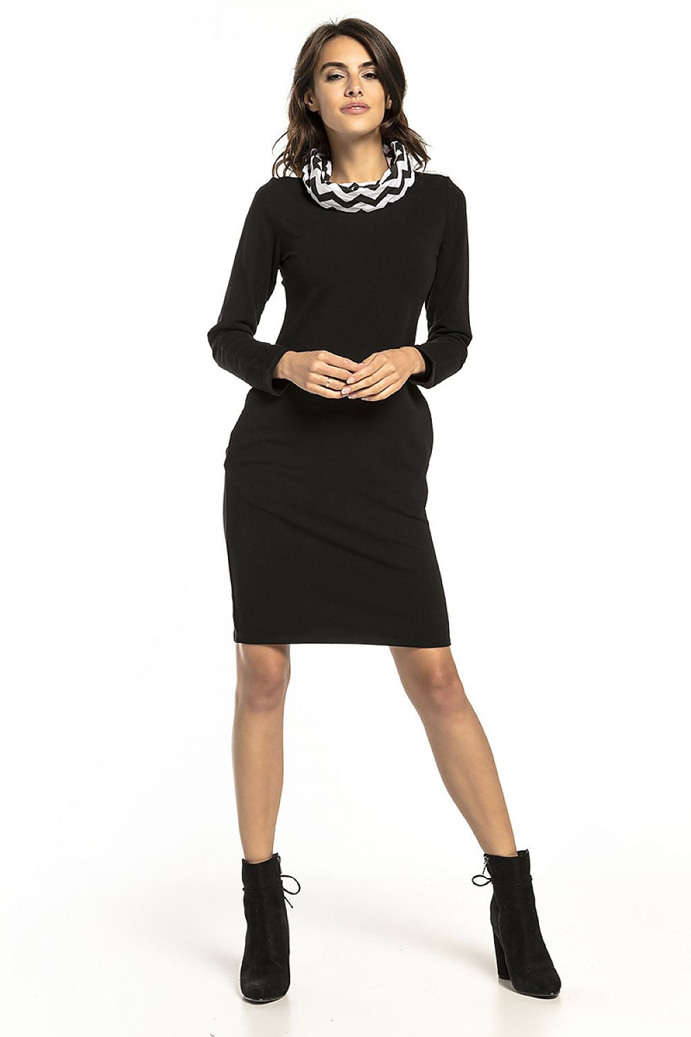  Sukienka Model T295/3 Black/Black Zygzak - Tessita 