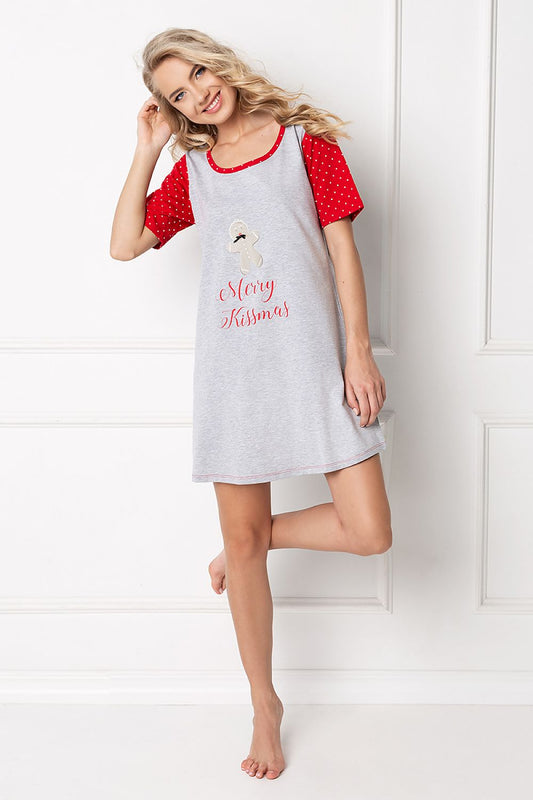  Koszulka nocna Koszula Nocna Model Cookie Grey - Aruelle 