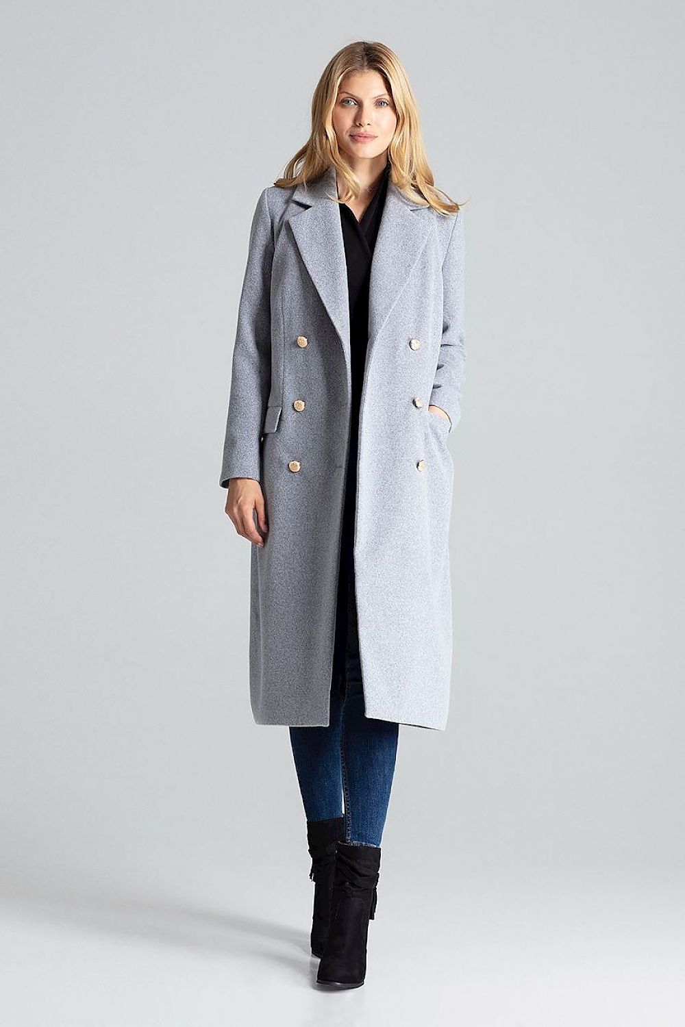   Płaszcz Damski Model M681 Grey - Figl 