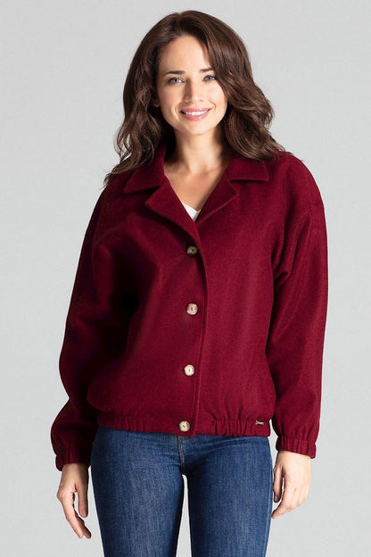   Kurtka Damska Model L075 Bordo - Lenitif 