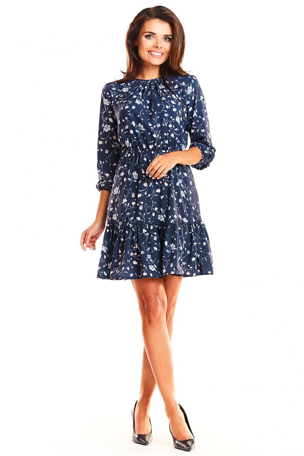  Sukienka Model M178 Flowers Navy 2 - Infinite You 