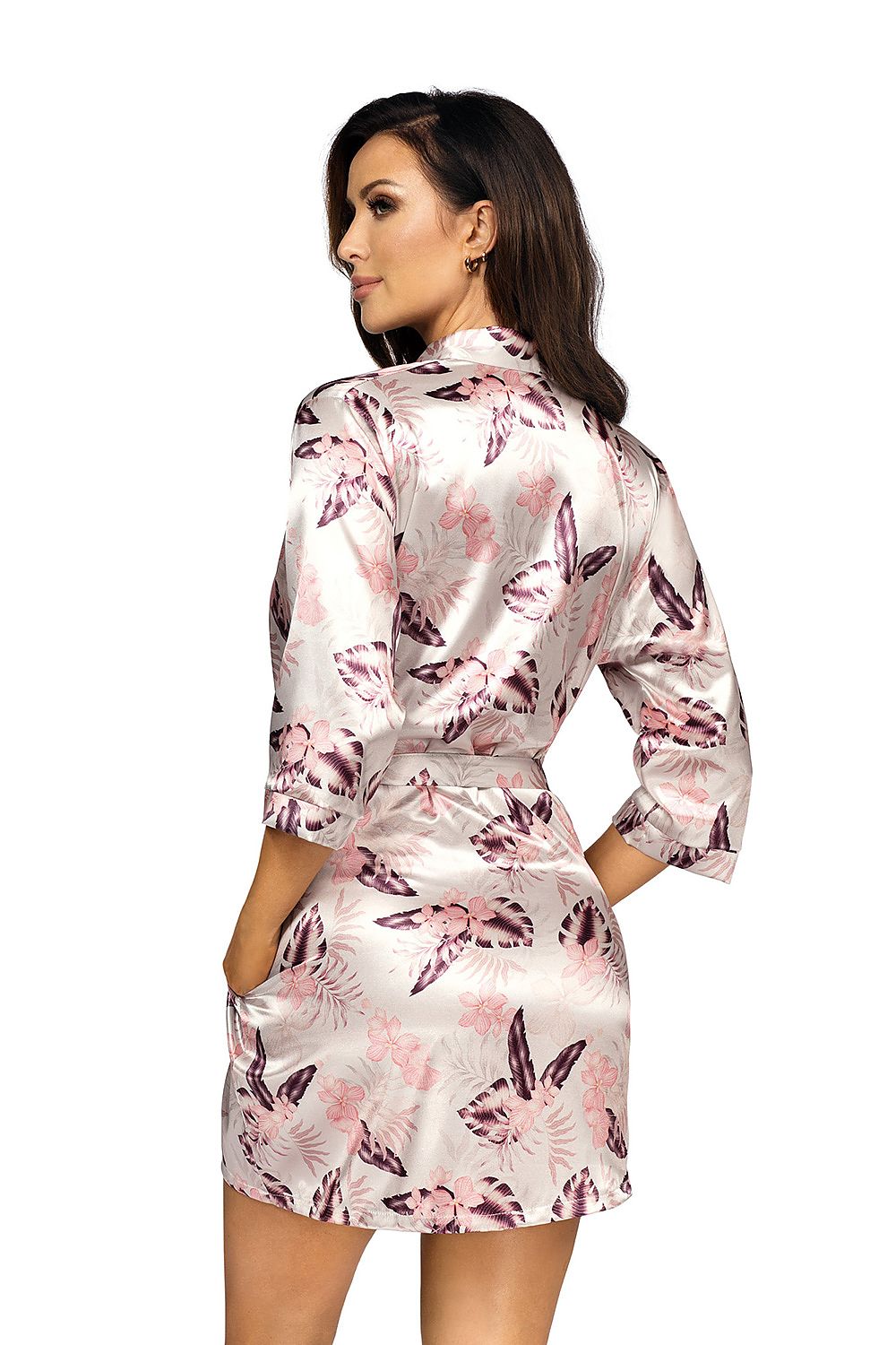  Szlafrok Damski Model Katie 03 Perła/Pink - Donna 