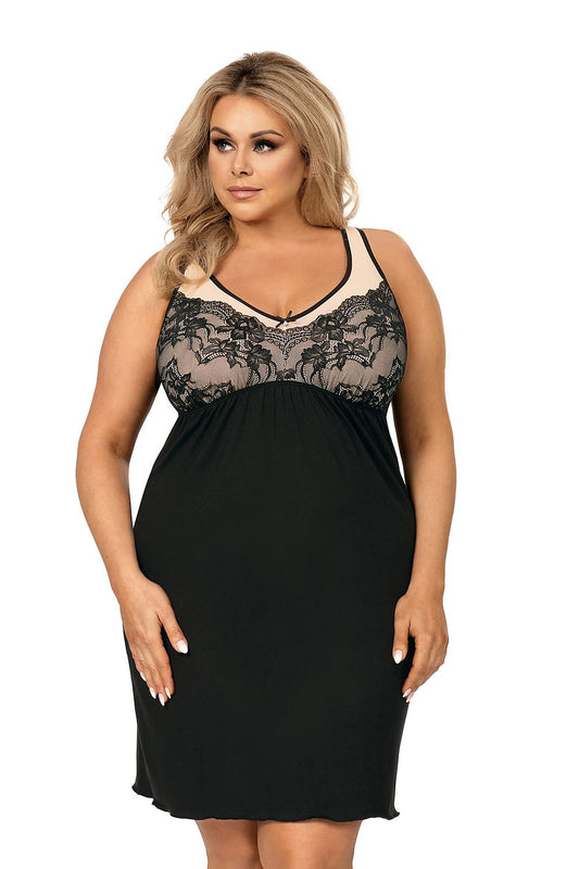  Koszulka nocna Koszula Nocna Model Sarah plus Black - Donna 