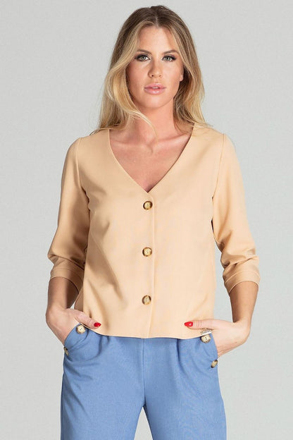   Koszula Damska Model M699 Beige - Figl 