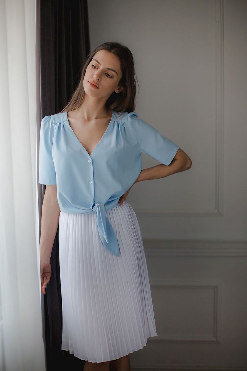   Bluzka Model L081 Blue - Lenitif 