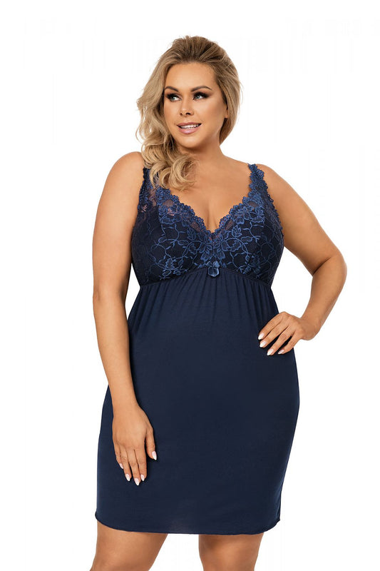  Koszulka nocna Koszulka Model Lucia Plus Navy - Donna 