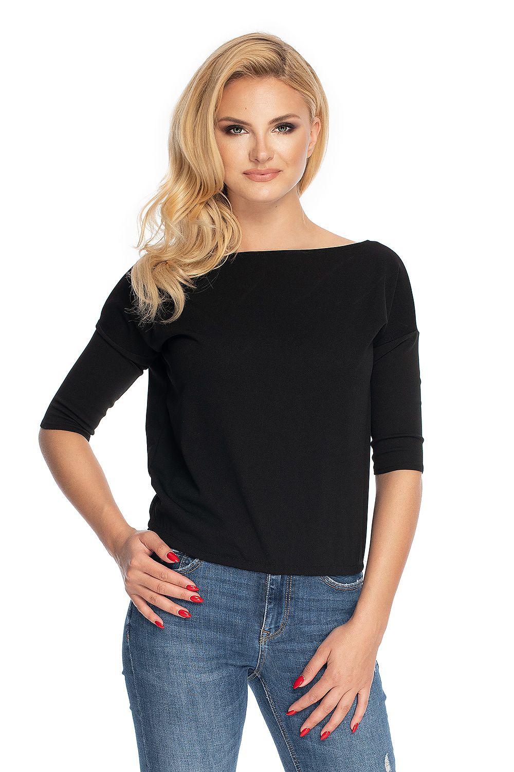   Bluzka Model 0171 Black - PeeKaBoo 