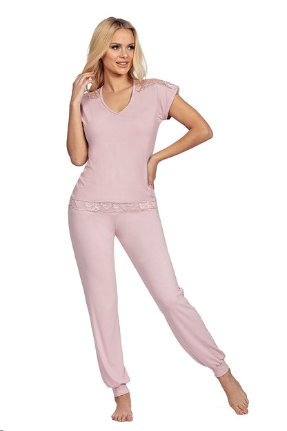  Piżama Damska Model Lena Powder Pink - Donna 
