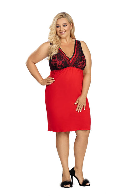  Koszulka nocna Koszulka Model Patrizia Plus Red - Donna 