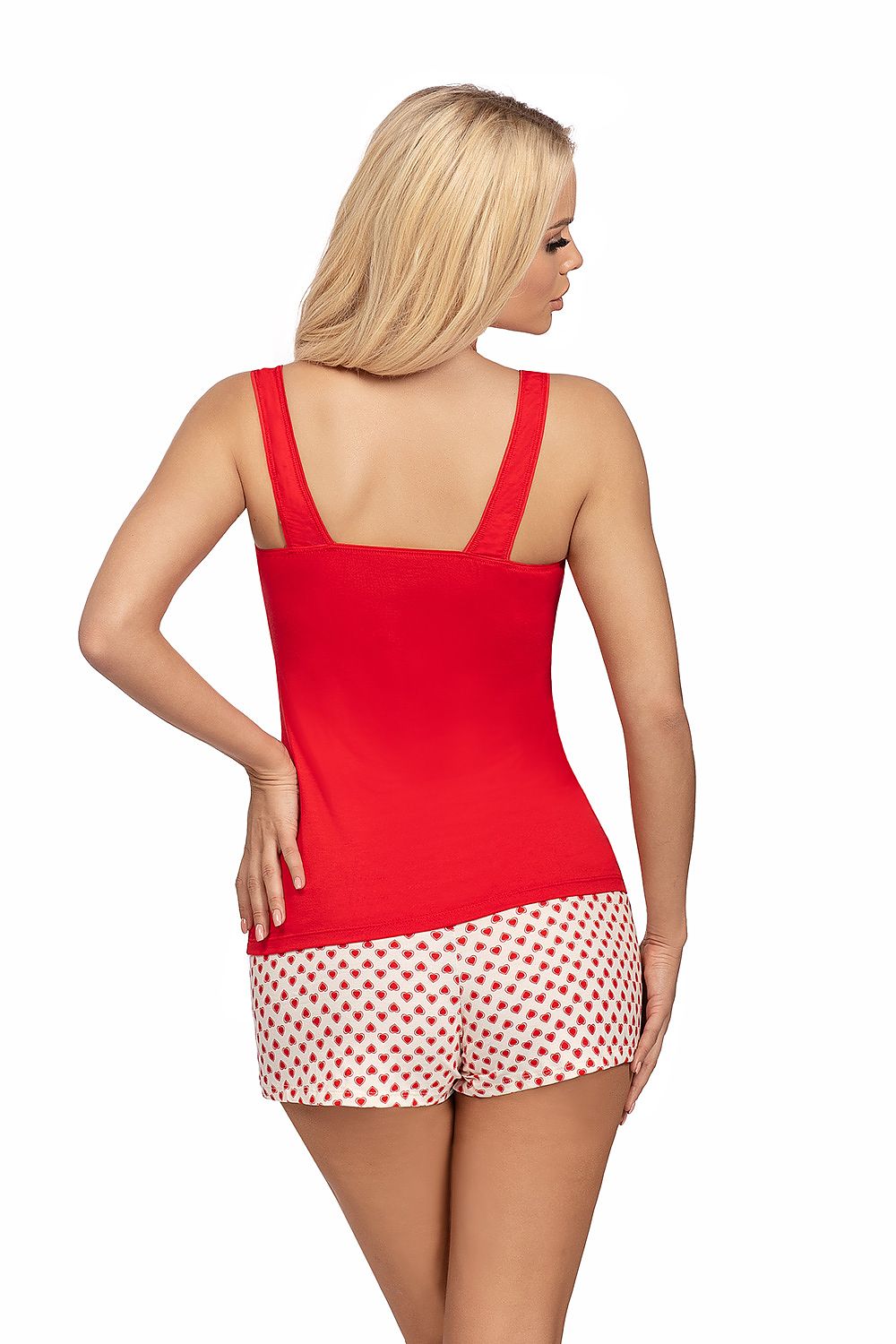  Piżama Damska Model Ester 1/2 Red - Donna 
