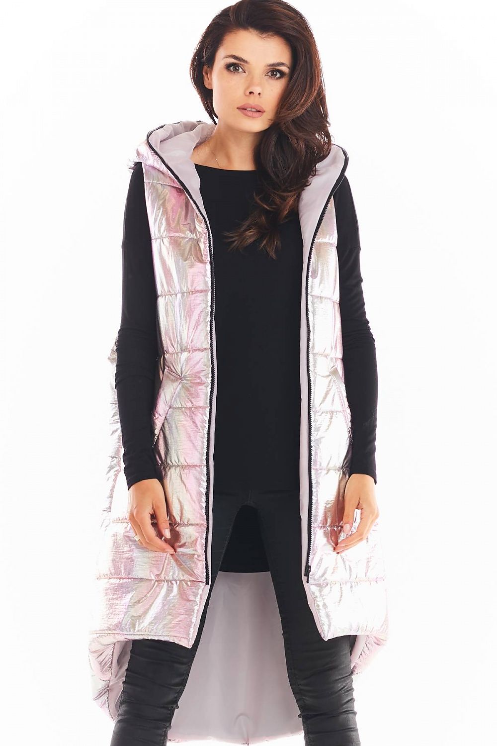   Kamizelka Damska Model A386 Pink Holo - awama 