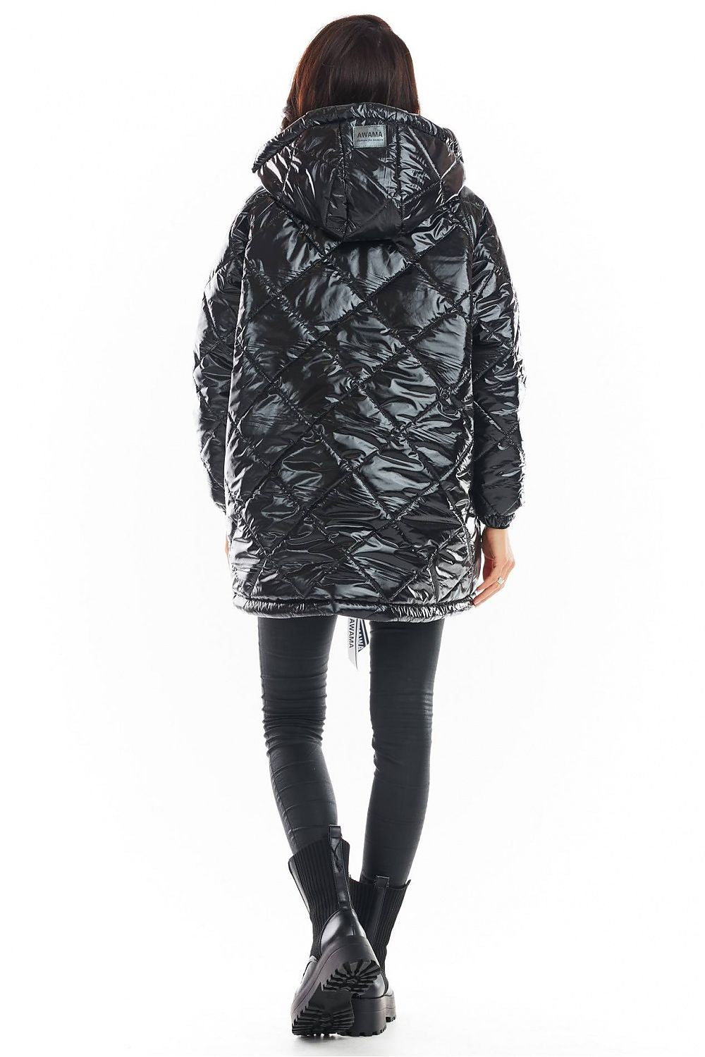   Kurtka Damska Model A385 Black Pikówka - awama 