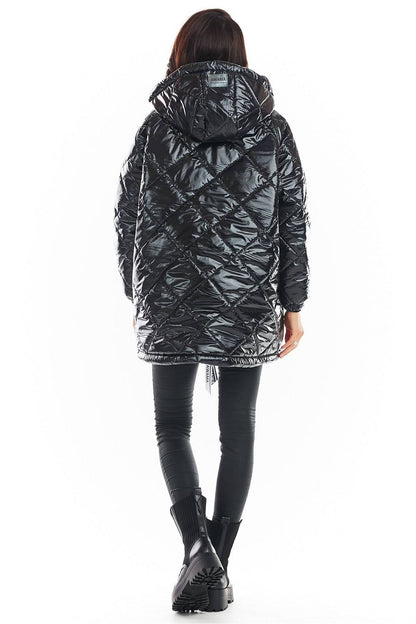   Kurtka Damska Model A385 Black Pikówka - awama 