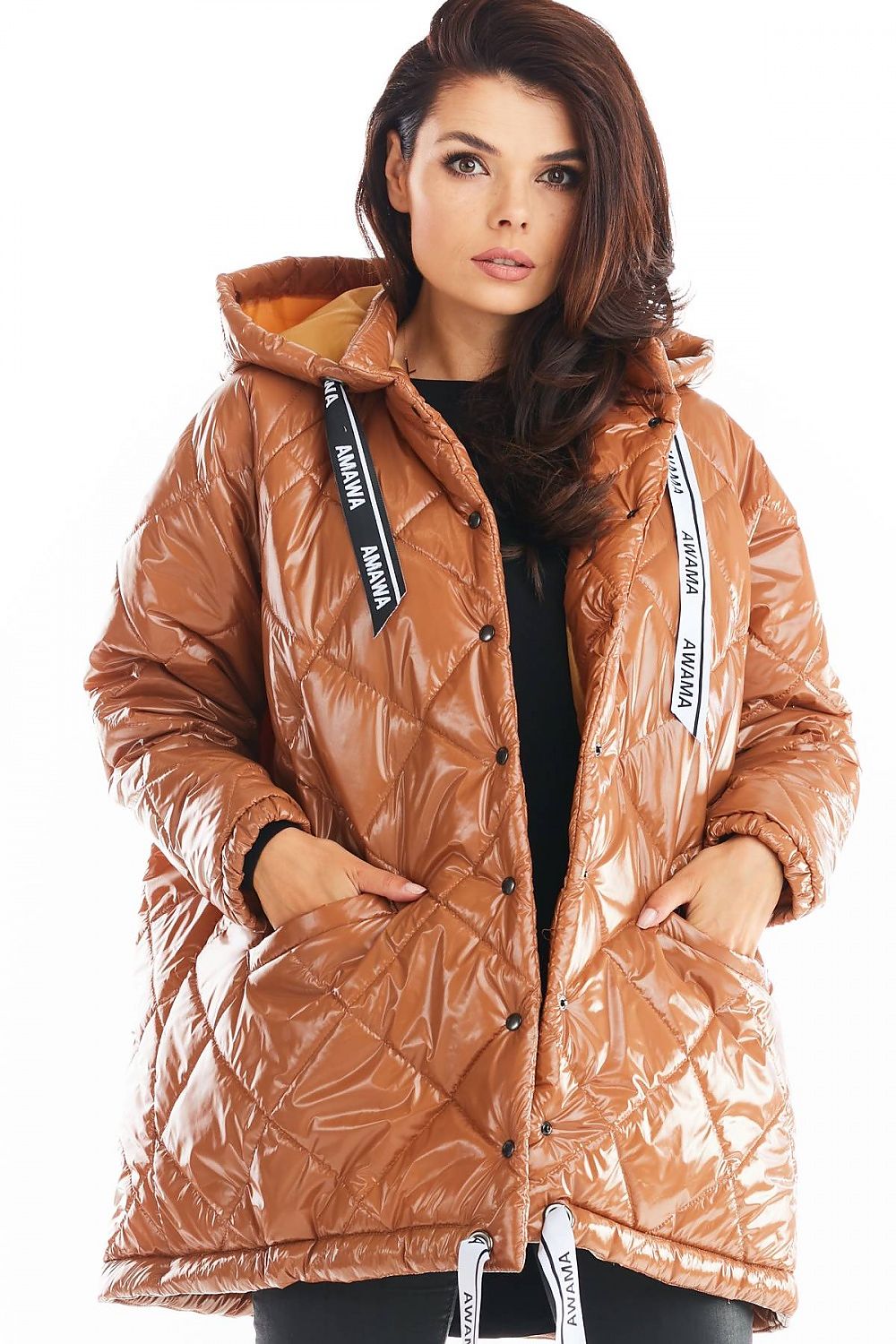   Kurtka Damska Model A385 Beige Pikówka - awama 