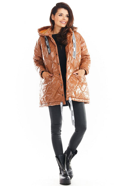   Kurtka Damska Model A385 Beige Pikówka - awama 