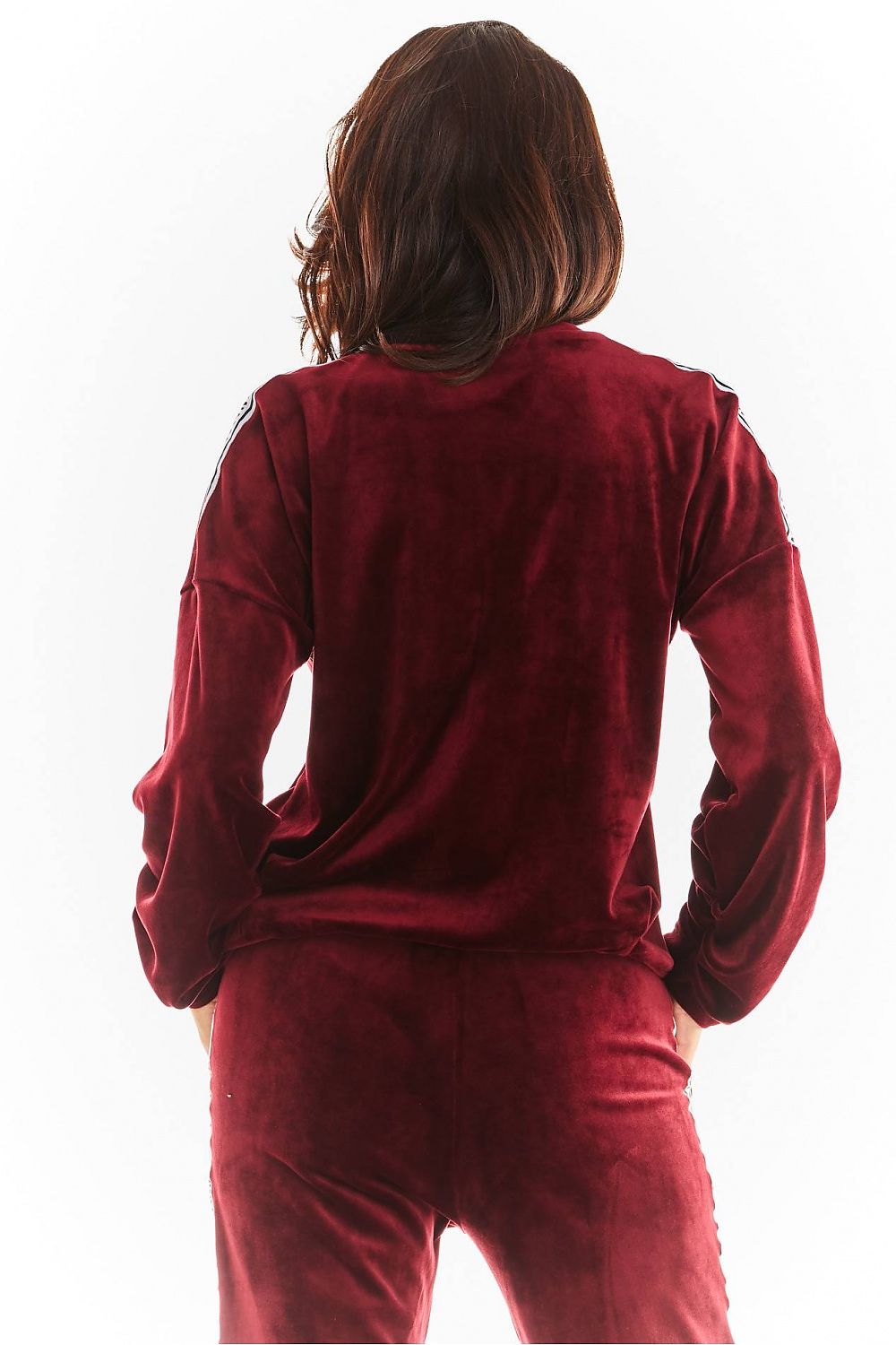   Bluza Damska Model A374 Bordo Welur - awama 