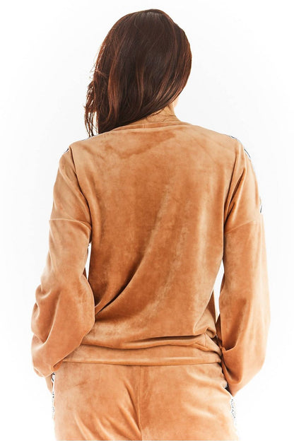   Bluza Damska Model A374 Beige Welur - awama 