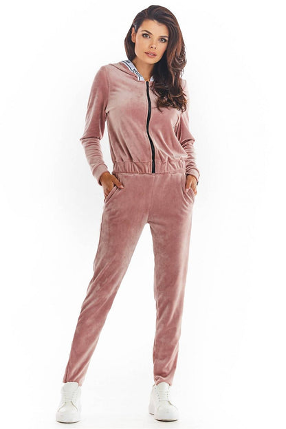   Bluza Damska Model A373 Pink Welur - awama 