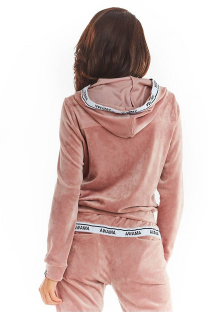   Bluza Damska Model A373 Pink Welur - awama 