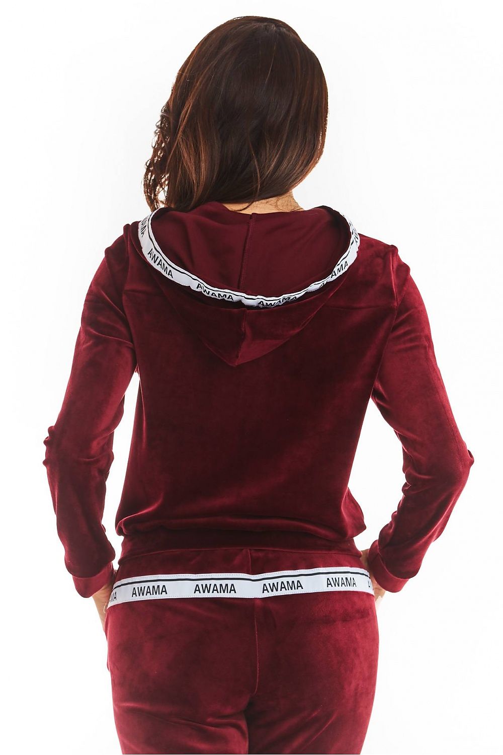   Bluza Damska Model A373 Bordo Welur - awama 