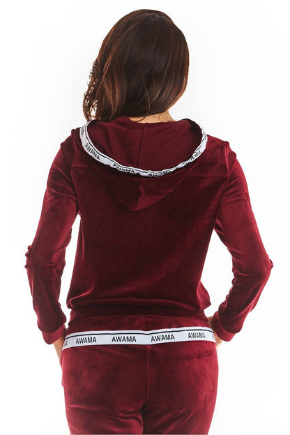   Bluza Damska Model A373 Bordo Welur - awama 