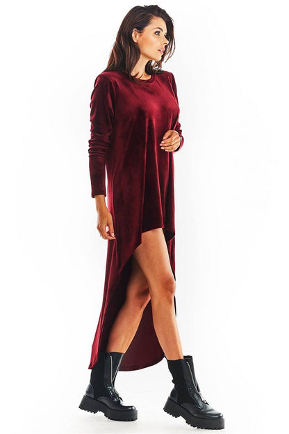  Sukienka Model A379 Bordo Welur - awama 