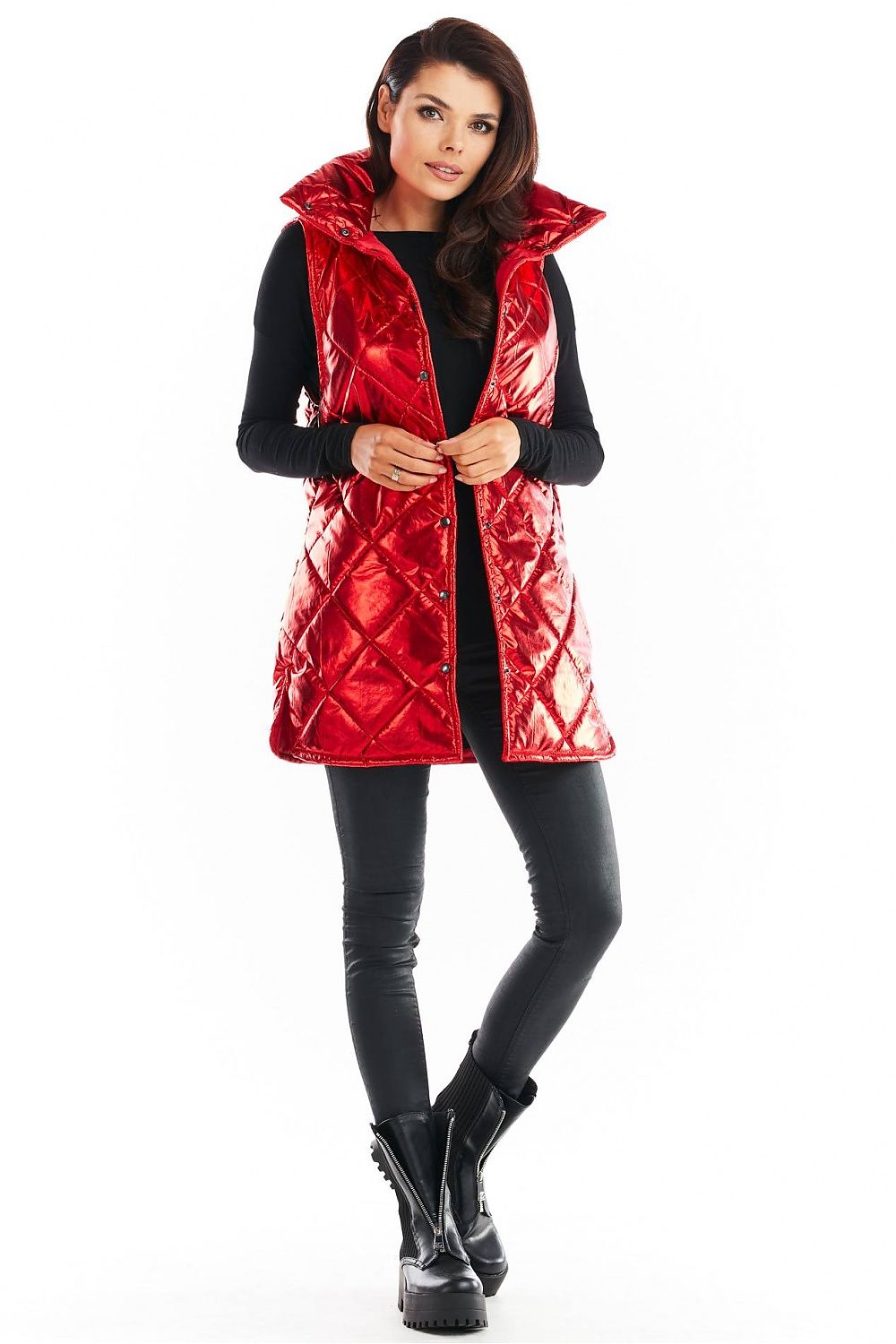   Kamizelka Damska Model A383 Red Pikówka - awama 