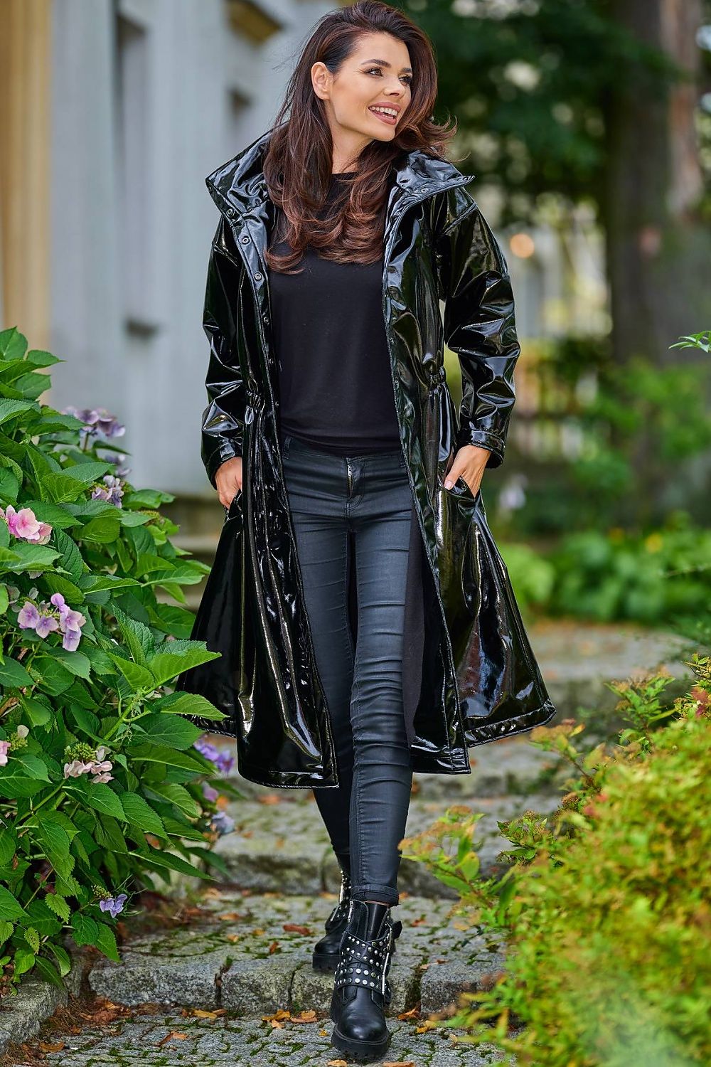   Płaszcz Damski Model A382 Black - awama 