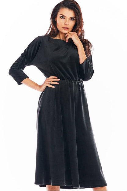  Sukienka Model A407 Welur Black - awama 