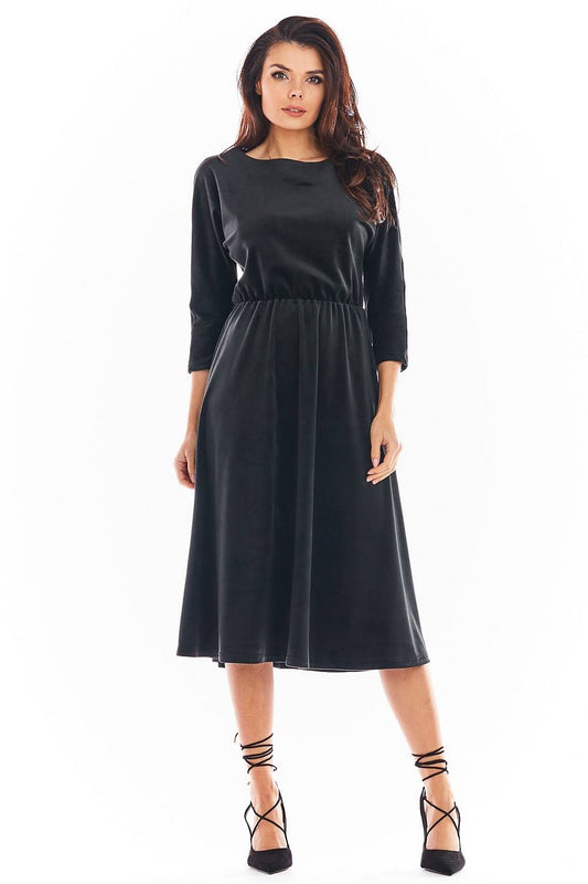  Sukienka Model A407 Welur Black - awama 