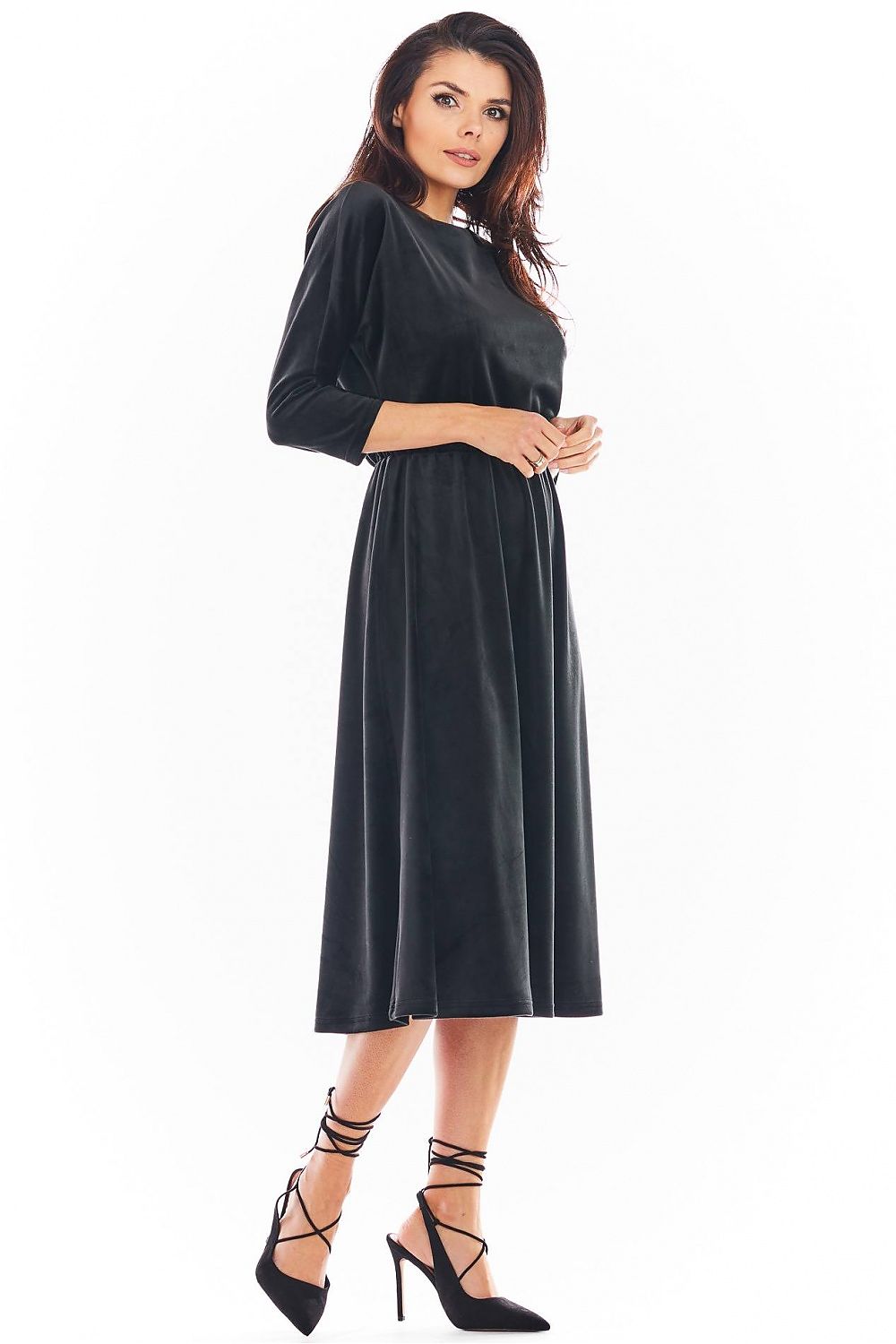  Sukienka Model A407 Welur Black - awama 