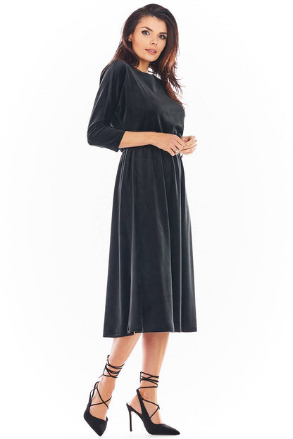  Sukienka Model A407 Welur Black - awama 