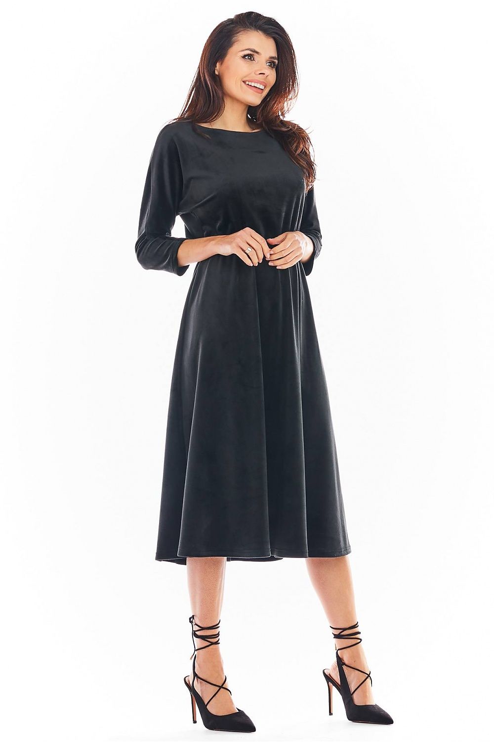  Sukienka Model A407 Welur Black - awama 