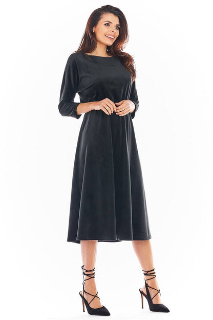  Sukienka Model A407 Welur Black - awama 