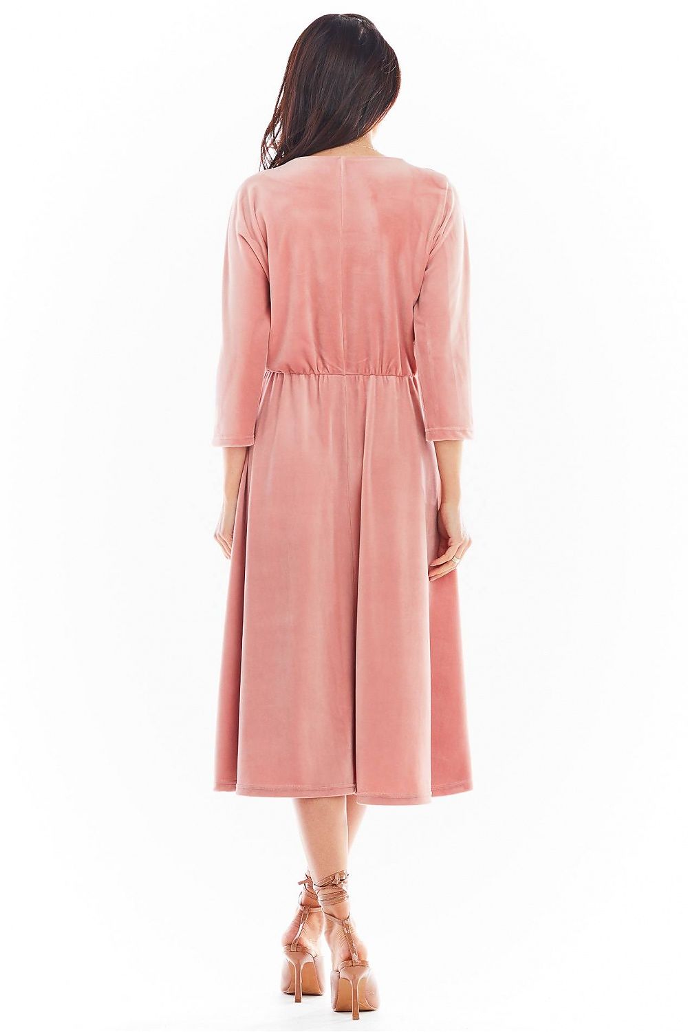  Sukienka Model A407 Welur Pink - awama 
