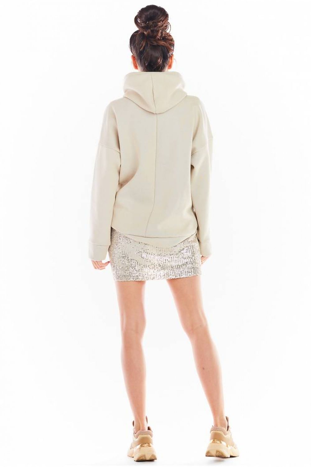  Spódnica Model A403 Cekiny Beige - awama 