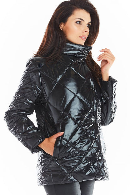   Kurtka Damska Model A384 Pikówka Black - awama 
