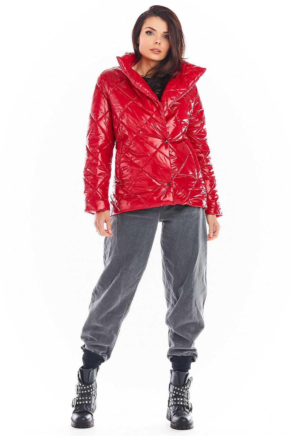   Kurtka Damska Model A384 Pikówka Red - awama 